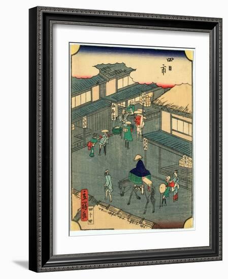 Yokkaichi-Utagawa Hiroshige-Framed Giclee Print