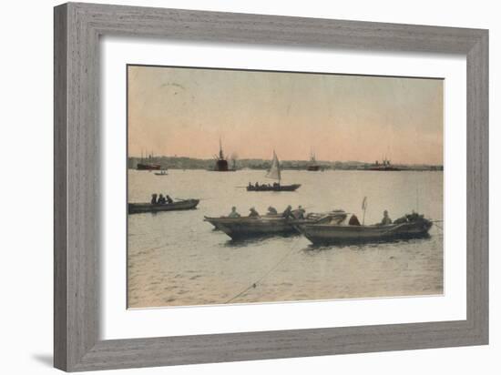 Yokohama Harbour, Japan, C1918-null-Framed Giclee Print