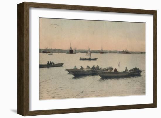 Yokohama Harbour, Japan, C1918-null-Framed Giclee Print