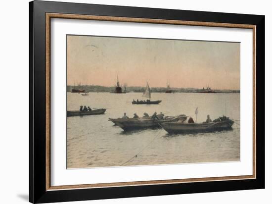 Yokohama Harbour, Japan, C1918-null-Framed Giclee Print