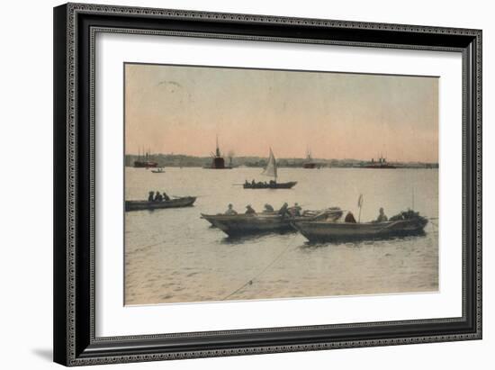 Yokohama Harbour, Japan, C1918-null-Framed Giclee Print