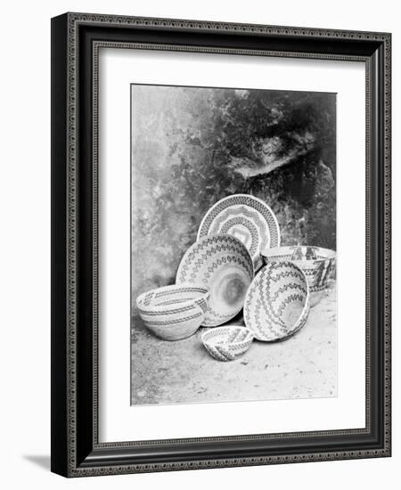 Yokuts Baskets-Edward S^ Curtis-Framed Giclee Print