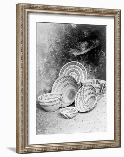 Yokuts Baskets-Edward S^ Curtis-Framed Giclee Print