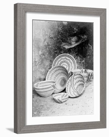 Yokuts Baskets-Edward S^ Curtis-Framed Giclee Print