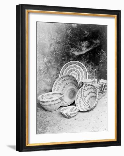 Yokuts Baskets-Edward S^ Curtis-Framed Giclee Print