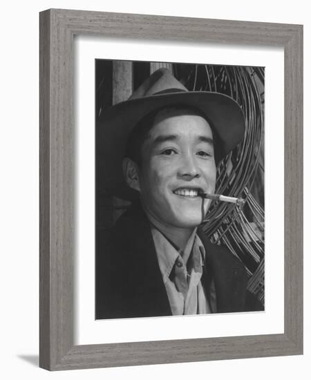 Yonehisa Yamagami, electrician, Manzanar Relocation Center, California, 1943-Ansel Adams-Framed Photographic Print