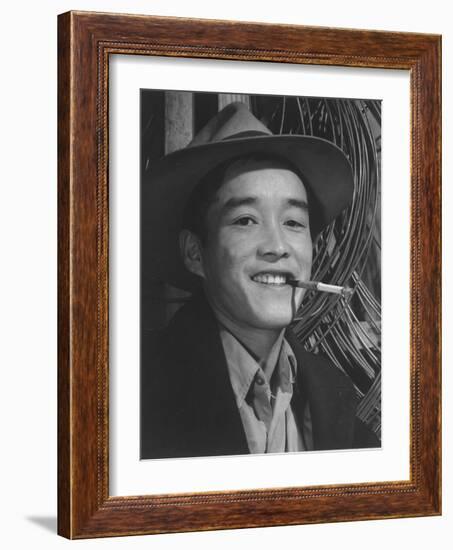 Yonehisa Yamagami, electrician, Manzanar Relocation Center, California, 1943-Ansel Adams-Framed Photographic Print