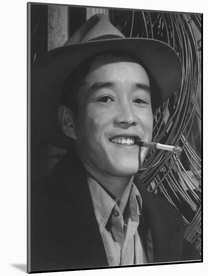 Yonehisa Yamagami, electrician, Manzanar Relocation Center, California, 1943-Ansel Adams-Mounted Photographic Print