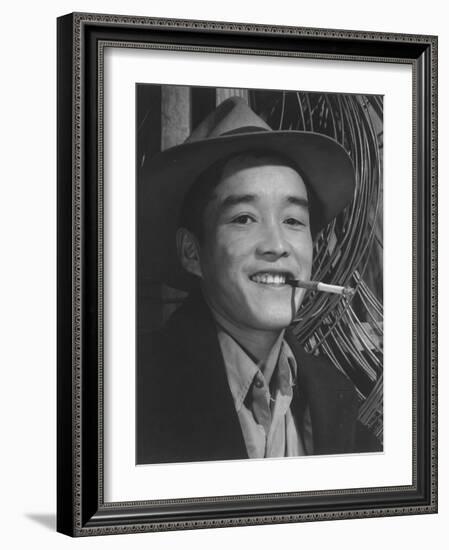 Yonehisa Yamagami, electrician, Manzanar Relocation Center, California, 1943-Ansel Adams-Framed Photographic Print