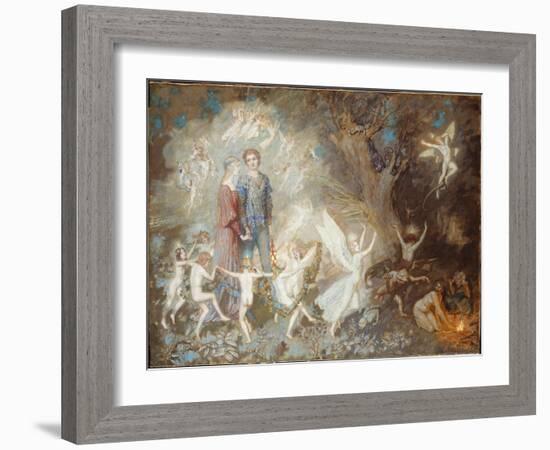 Yorinda and Yoringel in the Witch's Wood, 1910 (Oil on Canvas)-John Duncan-Framed Giclee Print