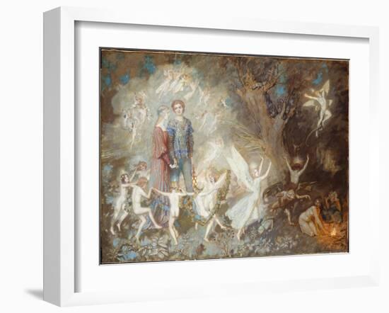 Yorinda and Yoringel in the Witch's Wood, 1910 (Oil on Canvas)-John Duncan-Framed Giclee Print