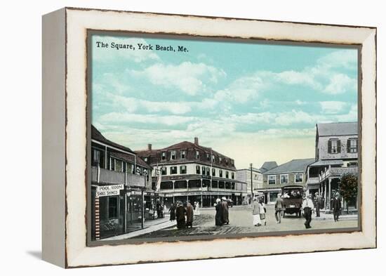 York Beach, Maine - The Square-Lantern Press-Framed Stretched Canvas