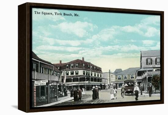 York Beach, Maine - The Square-Lantern Press-Framed Stretched Canvas