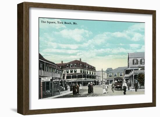 York Beach, Maine - The Square-Lantern Press-Framed Art Print