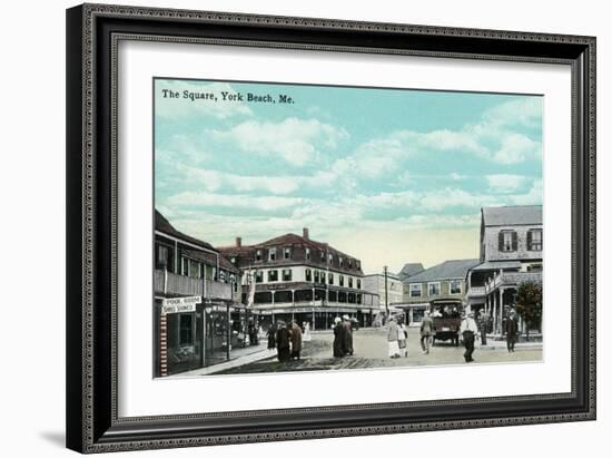 York Beach, Maine - The Square-Lantern Press-Framed Art Print