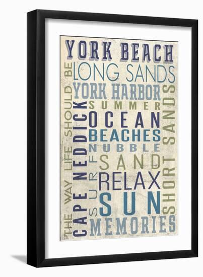 York Beach, Maine-Lantern Press-Framed Art Print
