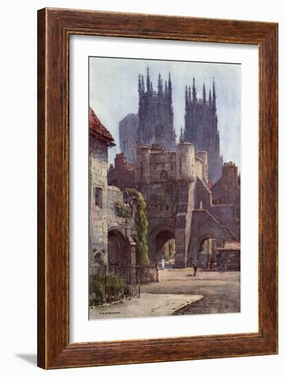 York Bootham Bar-Ernest W Haslehust-Framed Art Print