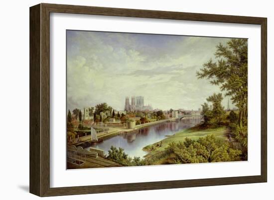 York from Scarborough Railway Bridge-John Bell-Framed Giclee Print