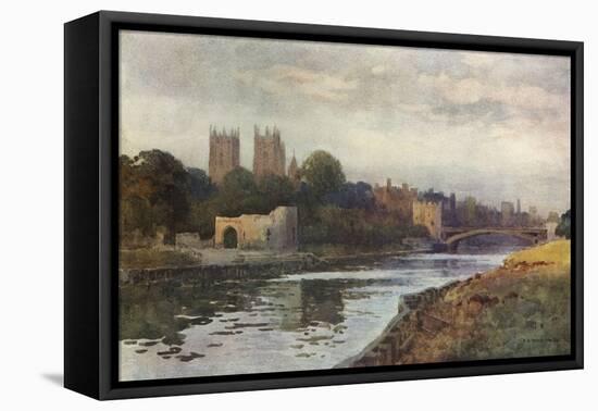 York from the Ouse-Ernest W Haslehust-Framed Stretched Canvas