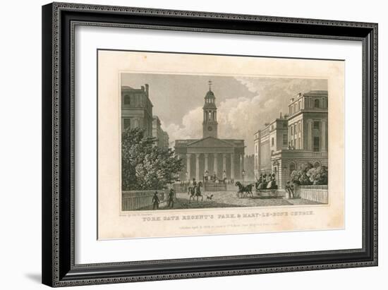 York Gate Regent's Park, and Marylebone Church, London-Thomas Hosmer Shepherd-Framed Giclee Print