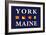 York, Maine - Nautical Flags-Lantern Press-Framed Art Print