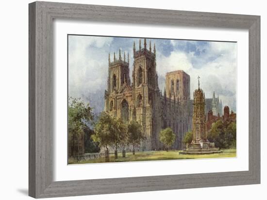 York Minster-Ernest W Haslehust-Framed Art Print