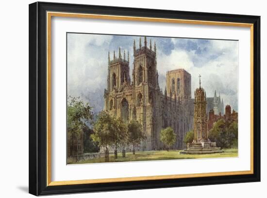 York Minster-Ernest W Haslehust-Framed Art Print