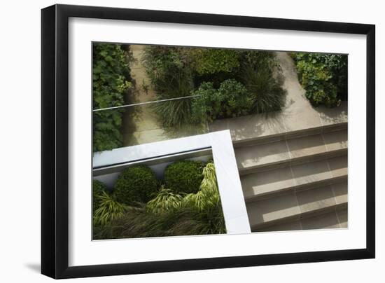 York Stone Steps Leading from Lower Area to Upper Area-Pedro Silmon-Framed Photo