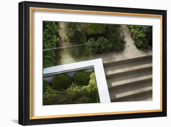 York Stone Steps Leading from Lower Area to Upper Area-Pedro Silmon-Framed Photo