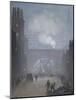 York Street Leading to Charles Street, Manchester, 1913 (Oil on Linen)-Adolphe Valette-Mounted Giclee Print
