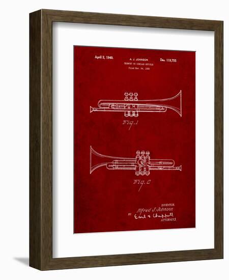 York Trumpet 1939 Patent-Cole Borders-Framed Art Print