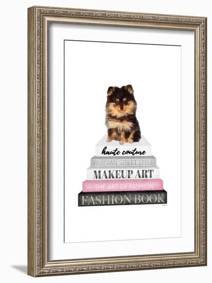 Yorkie Bookstack III-Amanda Greenwood-Framed Art Print