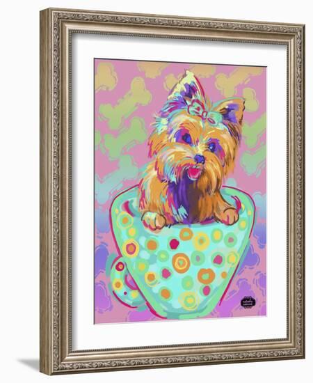 Yorkie Pop-Natasha Wescoat-Framed Giclee Print