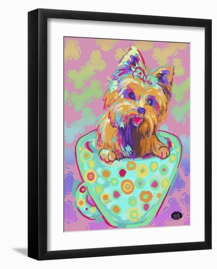 Yorkie Pop-Natasha Wescoat-Framed Giclee Print