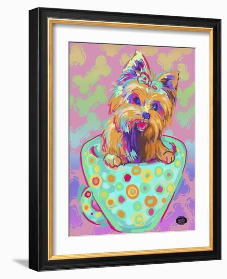 Yorkie Pop-Natasha Wescoat-Framed Giclee Print