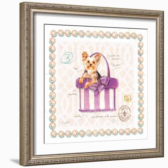 Yorkie Puppy Purse-Chad Barrett-Framed Art Print