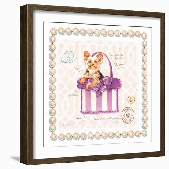 Yorkie Puppy Purse-Chad Barrett-Framed Art Print