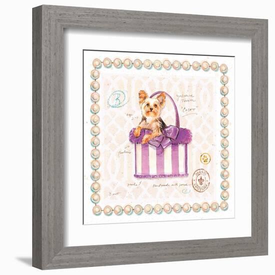 Yorkie Puppy Purse-Chad Barrett-Framed Art Print