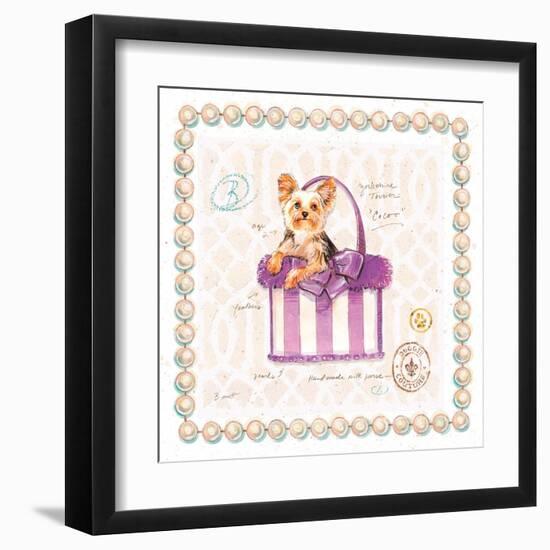 Yorkie Puppy Purse-Chad Barrett-Framed Art Print