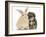 Yorkipoo Pup, 6 Weeks Old, with Sandy Rabbit-Mark Taylor-Framed Photographic Print