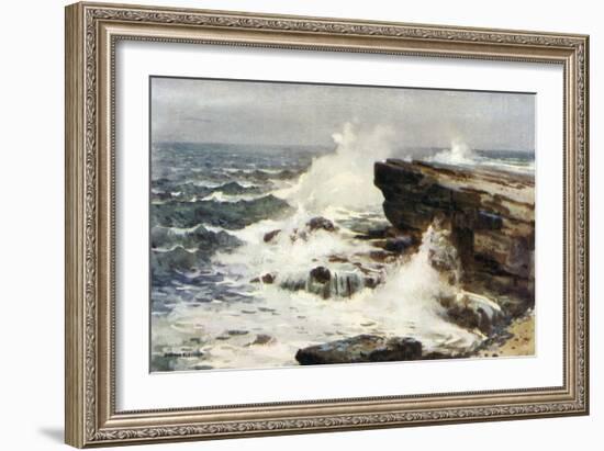 Yorkshire Coastal Scene-Ernest W Haslehust-Framed Art Print