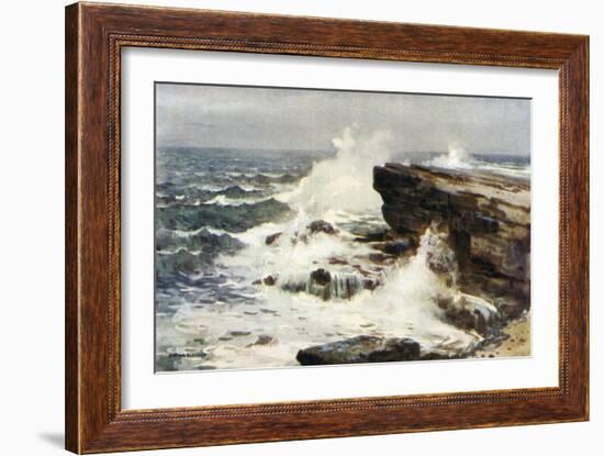 Yorkshire Coastal Scene-Ernest W Haslehust-Framed Art Print