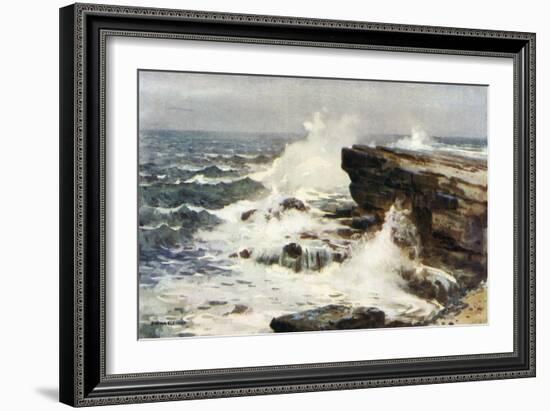 Yorkshire Coastal Scene-Ernest W Haslehust-Framed Art Print