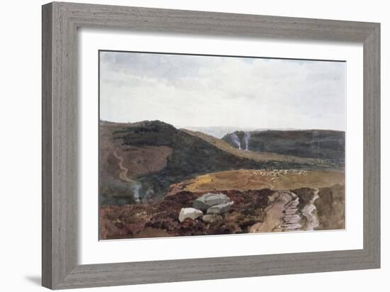 Yorkshire Fells, C.1840-Peter De Wint-Framed Giclee Print