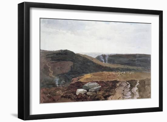 Yorkshire Fells, C.1840-Peter De Wint-Framed Giclee Print