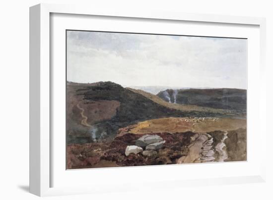 Yorkshire Fells, C.1840-Peter De Wint-Framed Giclee Print