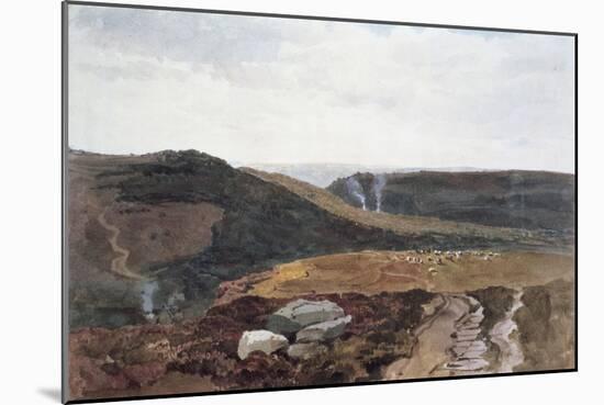 Yorkshire Fells, C.1840-Peter De Wint-Mounted Giclee Print