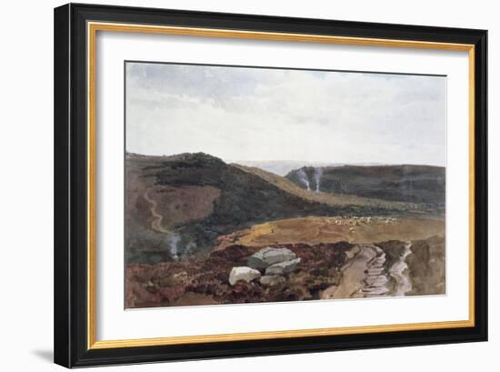 Yorkshire Fells, C.1840-Peter De Wint-Framed Giclee Print