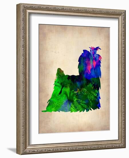 Yorkshire Terrier Watercolor-NaxArt-Framed Art Print