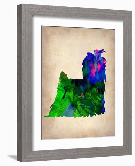 Yorkshire Terrier Watercolor-NaxArt-Framed Art Print